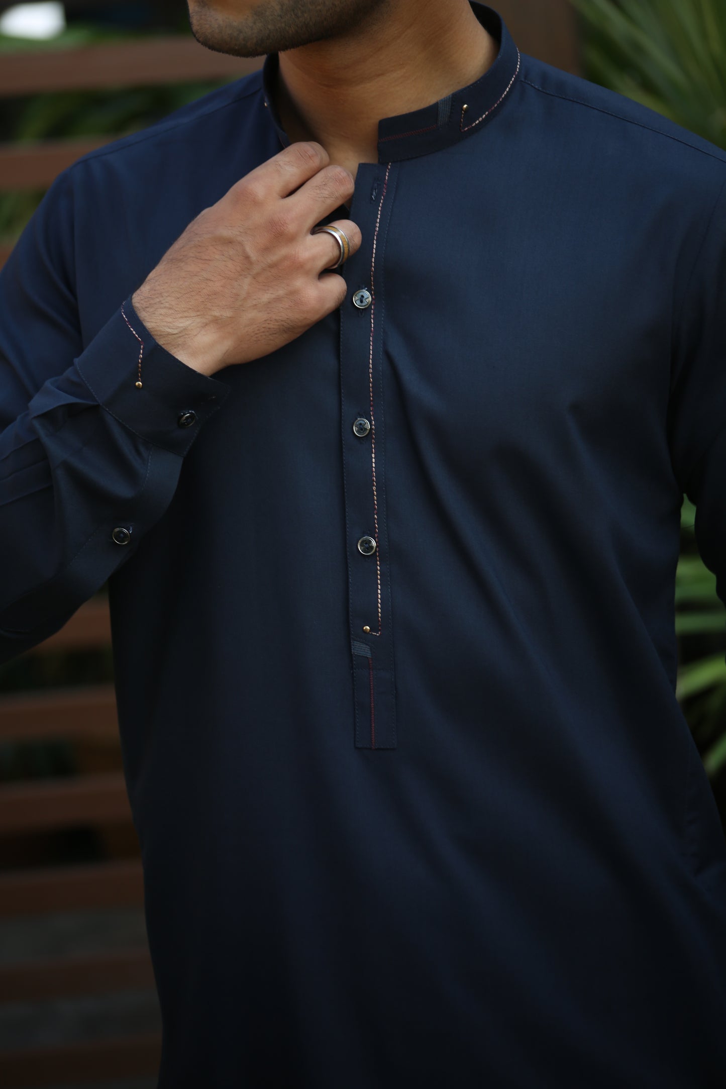 Navy Blue Shalwar Kameez-NBSK)001: