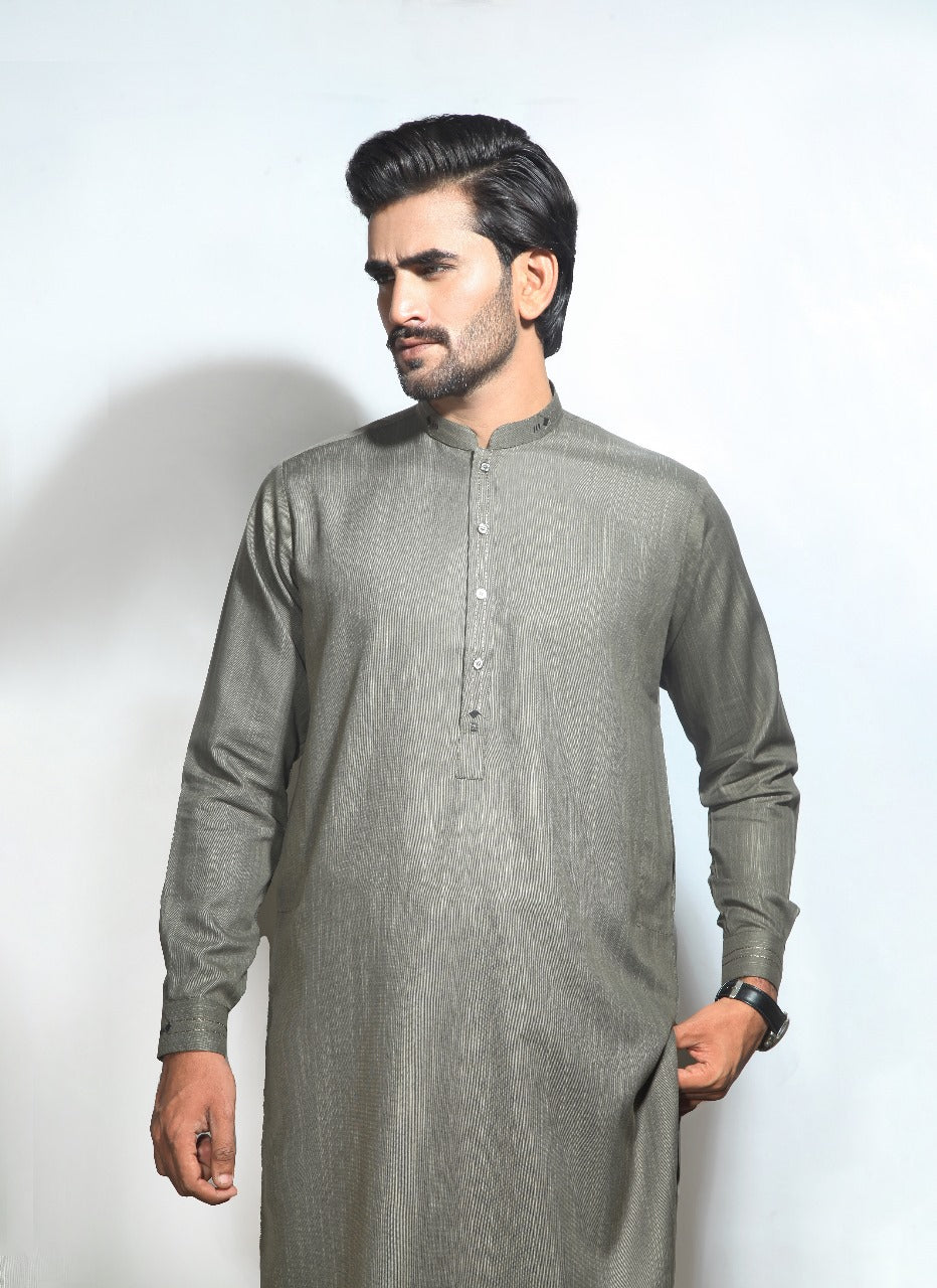 Grey-Kurta Trouser