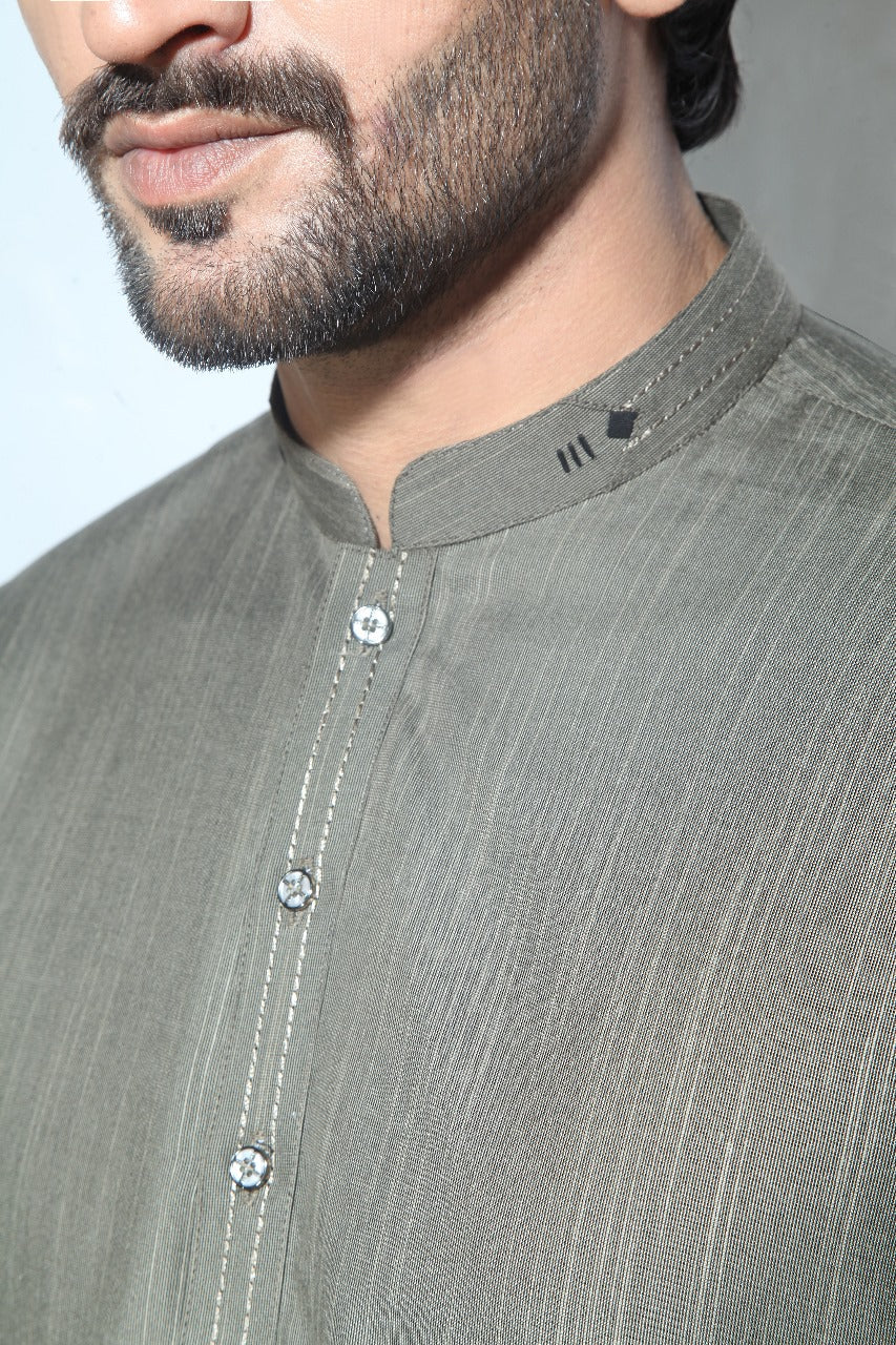 Grey-Kurta Trouser