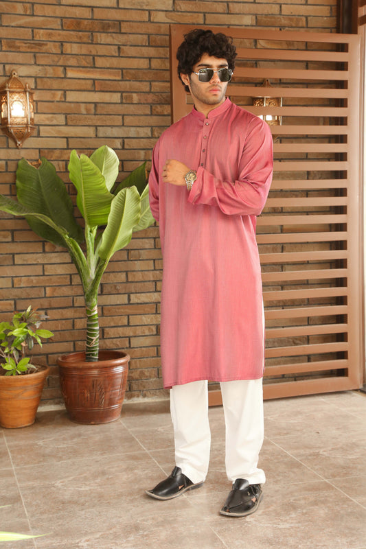 Chambray Pink Kurta-CPK001: