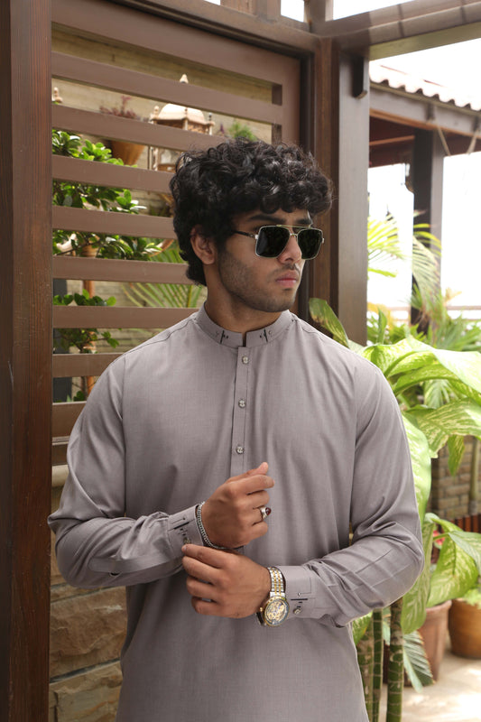 Stone Grey Shalwar Kameez-GS(SK)001: