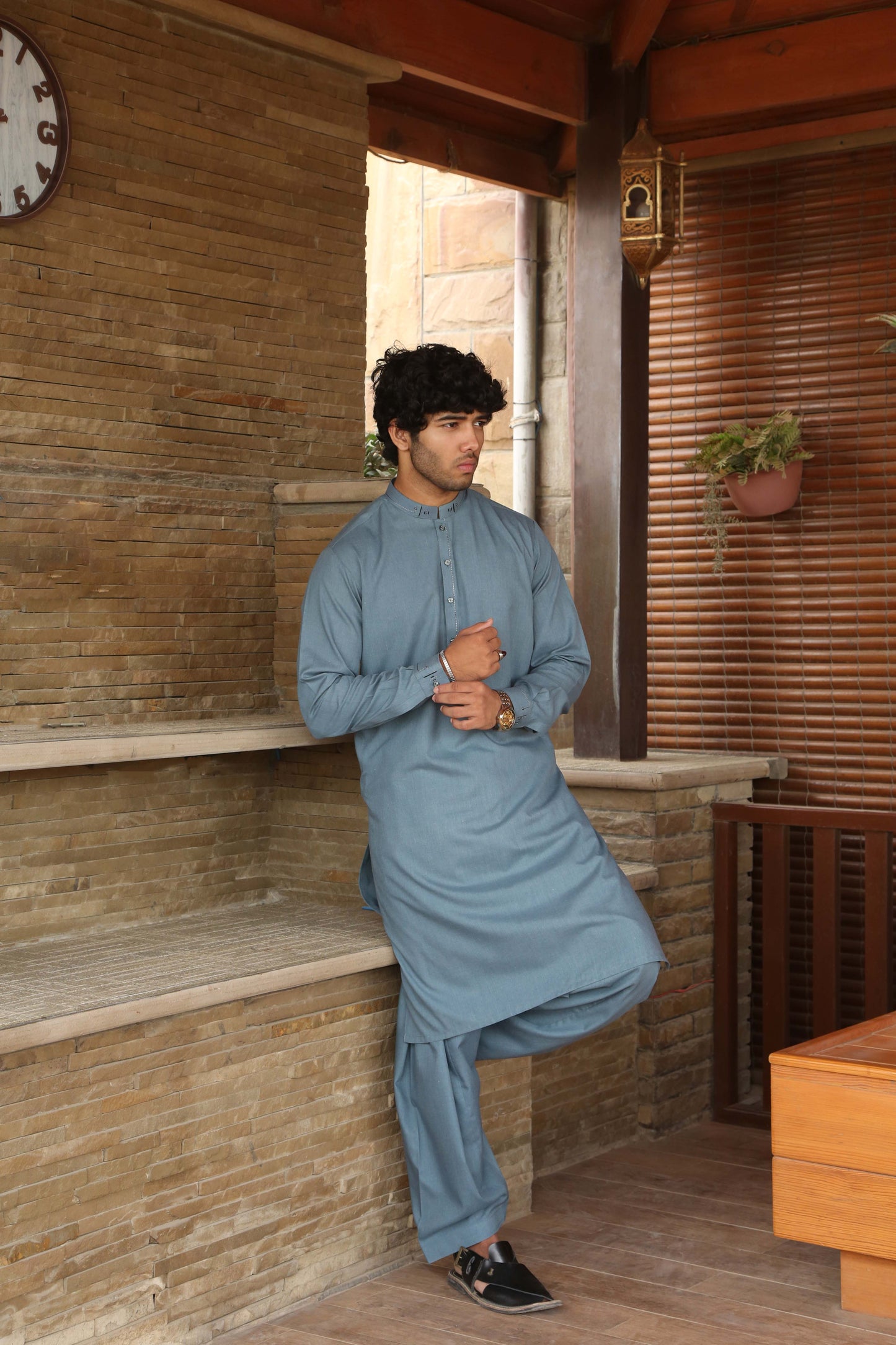 Teal Blue Shalwar Kameez-TB(SK)001: