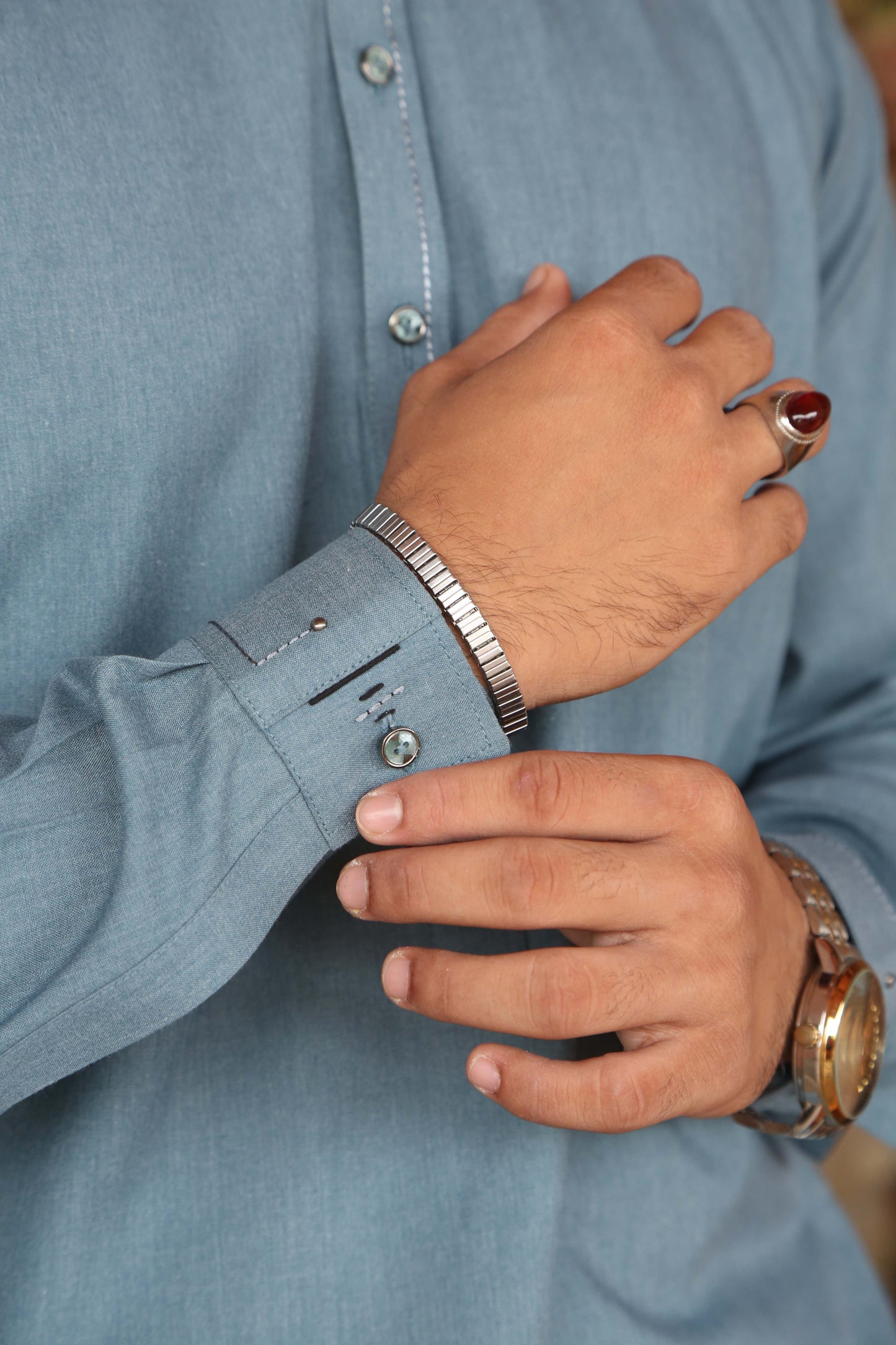 Teal Blue Shalwar Kameez-TB(SK)001: