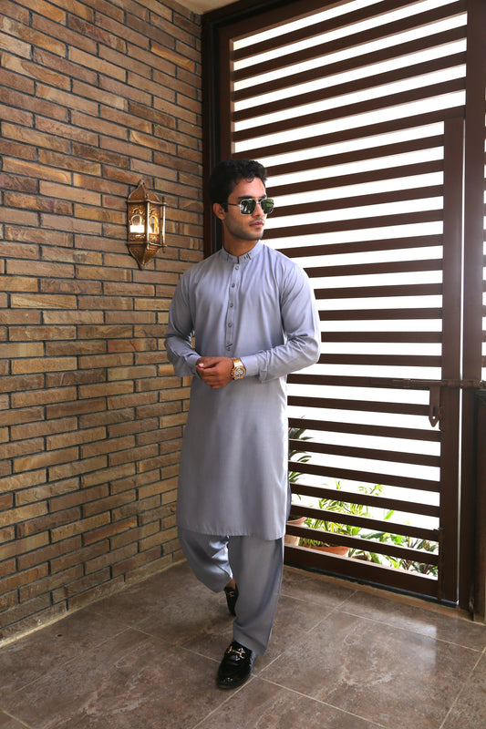 Lavender Grey Shalwar Kameez-BT(SK)001: