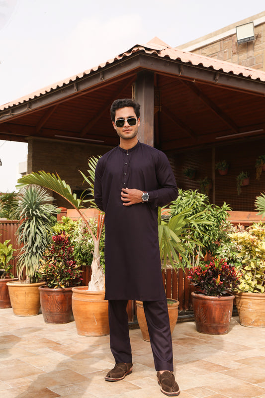 Dark Violet Kurta Trouser-DV(SK)001