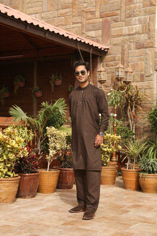 Wood Brown Kurta Trouser-WB(KT)001