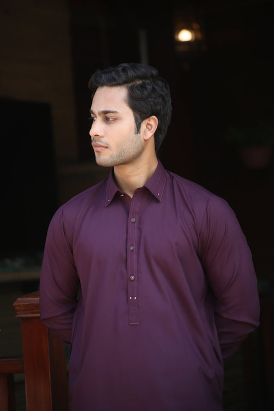 Midnight Purple Shalwar Kameez-MP(SK)001