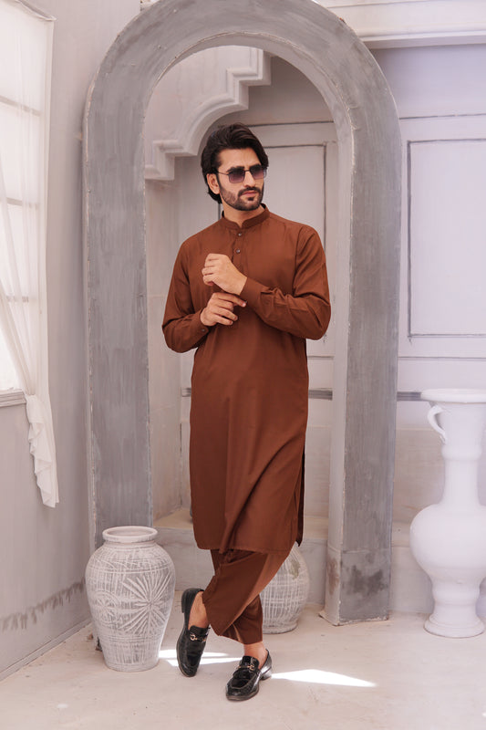 Golden brown kurta trouser