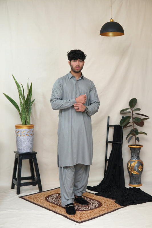 Cement Grey Shalwar Kameez-CG(SK)001