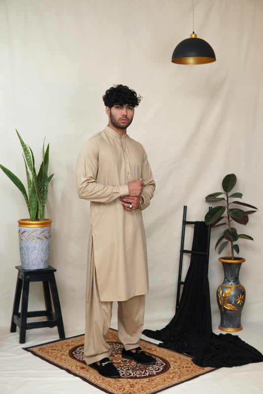 Light Camel Shalwar Kameez-CG(SK)001