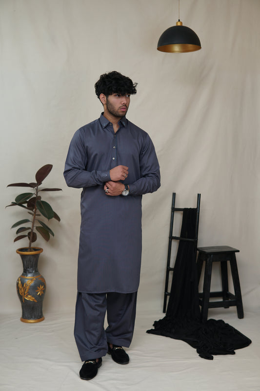 Dusty Blue Shalwar Kameez-DB(SK)001