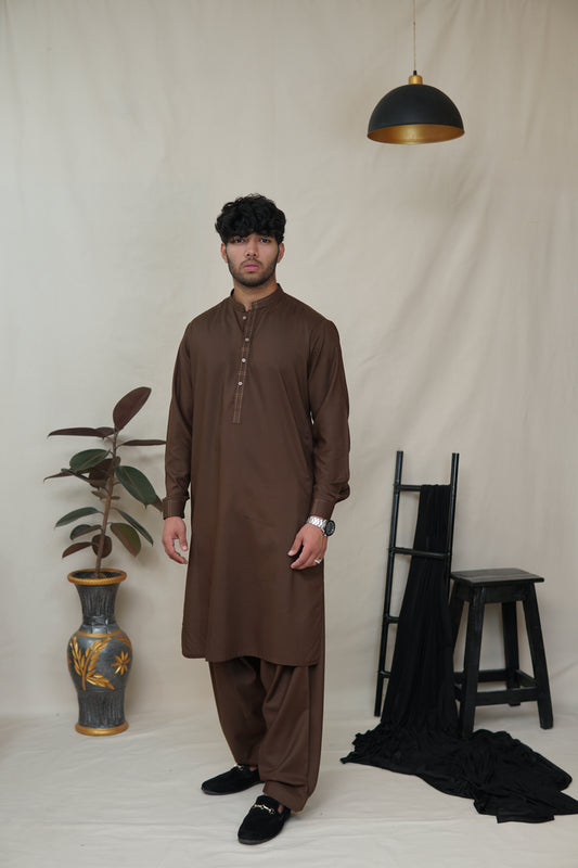 Chocolate Brown Shalwar Kameez-CB(SK)001