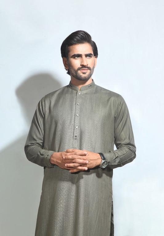 Grey-Kurta Trouser