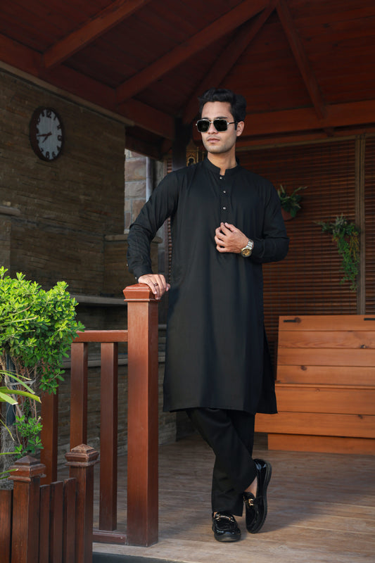 Rich Black Kurta Trouser-BL(KT)001